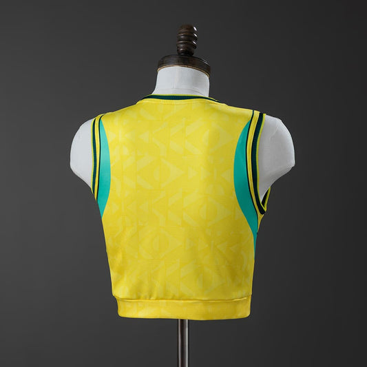 Brésil Femme Crop Tank Top Domicile Coupe du Monde 2026