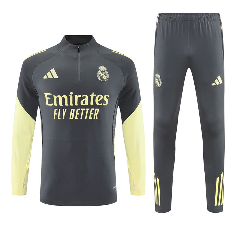 Survêtement Real Madrid Noir/Jaune 25/26