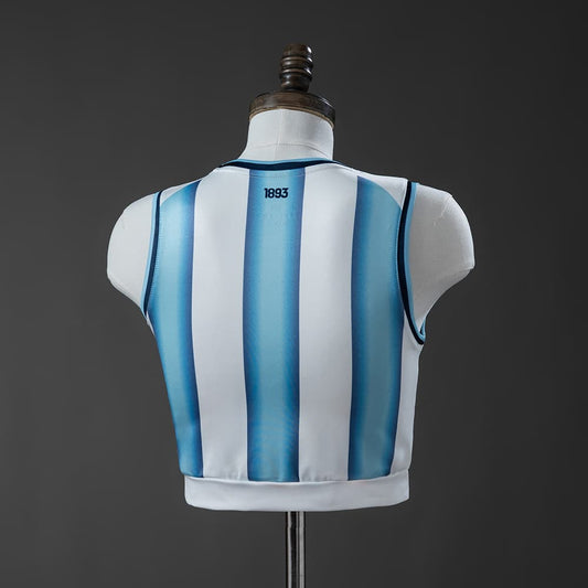 Argentine Femme Crop Tank Top Domicile Coupe du Monde 2026