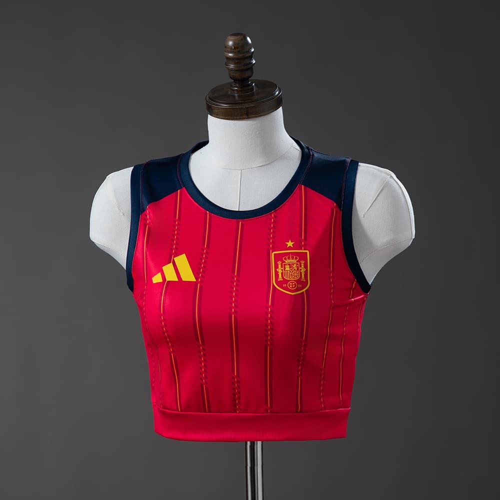 Espagne Femme Crop Top Domicile Coupe du Monde 2026