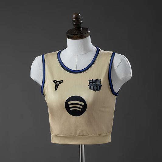 FC Barcelone Femme Crop Top Extérieur 25/26